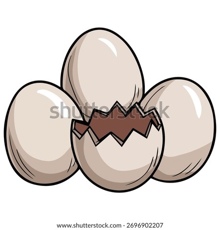 Turtle eggs buried in sandy nest wildlife vector illustration on white background