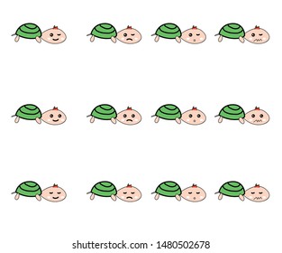 turtle, emoticon or smile icon for user interface