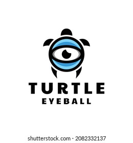 Turtle eyeball in white background, template vector logo design as you editable
