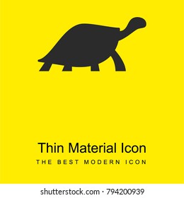 Turtle Facing Right bright yellow material minimal icon or logo design