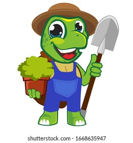 caricatura de mascota campesina en vector
