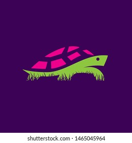Turtle flat design vector illustration for design element, tshirt, logo or any other purpose.
