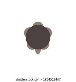 Turtle flat icon. Forest animal symbol. Logo design element