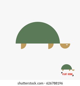 Turtle flat icon vector
