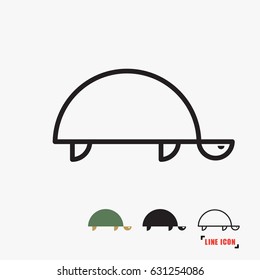 Turtle flat icon vector