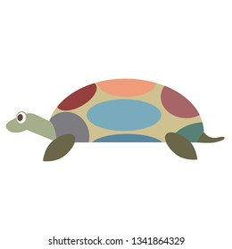 turtle flat illustration Wild life plants and animals series