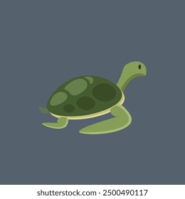 a turtle in flat vector design.