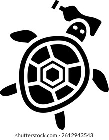 Turtle Glyph Icon Vector Design
