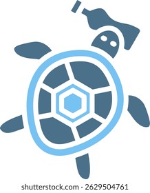 Turtle Glyph Two Colour Icon