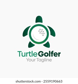 Turtle Golfer Logo Design Template. Good for Business, Agency, Community and Organization.