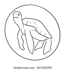 turtle graphic design vector illustration, art work, use in print, hand draw