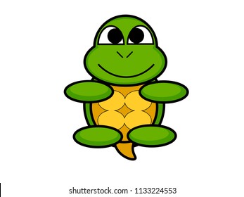 turtle green cartoon for Instruction media