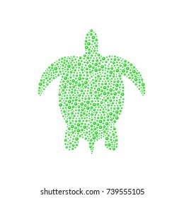 Turtle in green design 