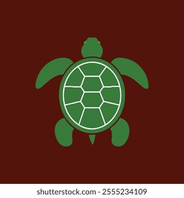 Turtle green icons in trendy flat style. Animal green style design 