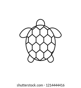 Turtle hand drawn outline doodle icon. Vector sketch illustration of turtle for print, web, mobile and infographics isolated on white background.