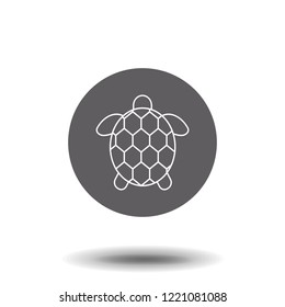 Turtle hand drawn outline doodle icon. Vector sketch illustration of turtle for print, web, mobile and infographics isolated on white background.