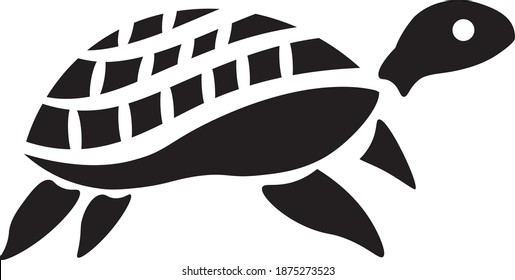 Turtle, hand drawn vector graphic isolated on white background. Concept for logo, print, cards 
