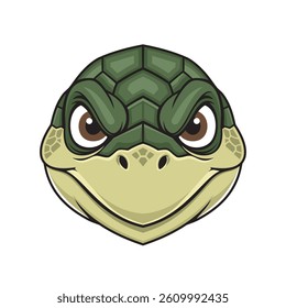 turtle head mascot vector illustration design
