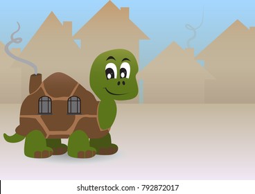 Turtle and house