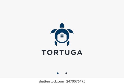 Ilustración de silueta de Vector de diseño de logotipo de Turtle House