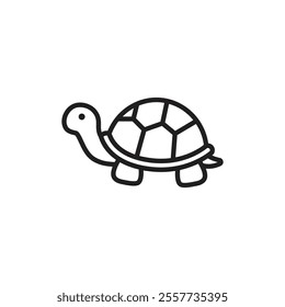 Turtle icon Black and white logo