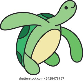 Turtle icon. Cartoon illustration of turtle vector icon for web design