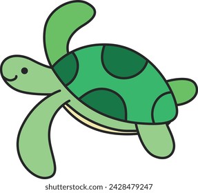 Turtle icon. Cartoon illustration of turtle vector icon for web design