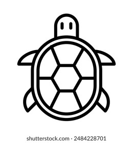 turtle icon design in filled and outlined style