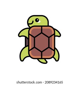 Turtle icon. Icon design. Template elements. Flat style
