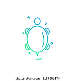Turtle icon design vector 