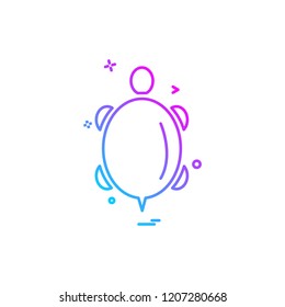 Turtle icon design vector 