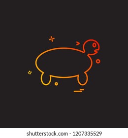 Turtle icon design vector 