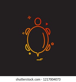Turtle icon design vector 