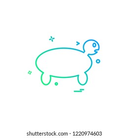 Turtle icon design vector 