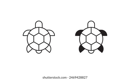 Turtle icon design with white background stock illustration