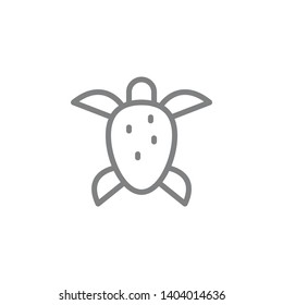 Turtle icon. Element of beach holiday icon. Thin line icon for website design and development, app development. Premium icon