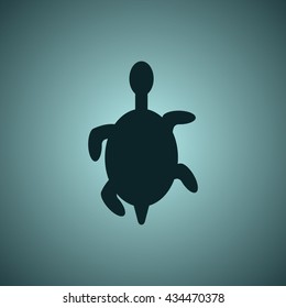 turtle Icon, flat design style