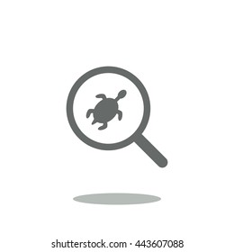 Turtle icon, flat design style