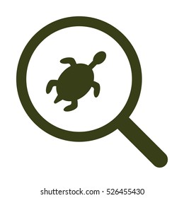 turtle Icon, flat design style