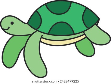 turtle icon, flat design, vector illustration eps10 graphic
