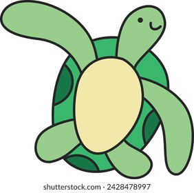 Turtle icon. Flat illustration of turtle vector icon for web design