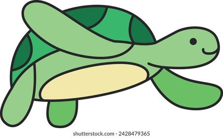 Turtle icon. Flat illustration of turtle vector icon for web design