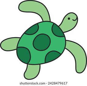 Turtle icon. Flat illustration of turtle vector icon for web design