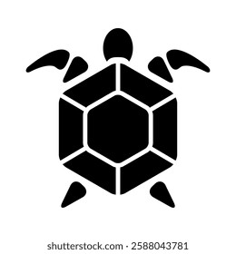 Turtle icon in glyph style