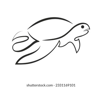 Turtle icon illustration design template