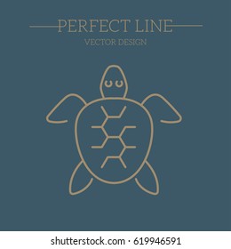 turtle icon illustration isolated vector sign symbol