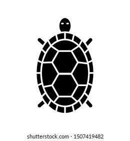 Turtle icon isolated on white background. Marine life concept. Vector illustration.