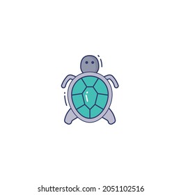 Turtle Icon Isolated On White Background