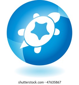 Turtle icon isolated on a white background.
