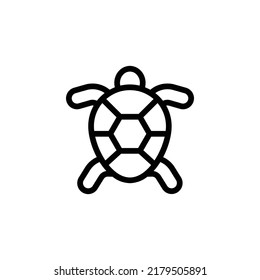 Turtle Icon. Line Art Style Design Isolated On White Background